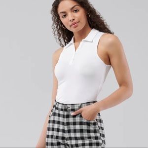 Hollister White Polo Tank